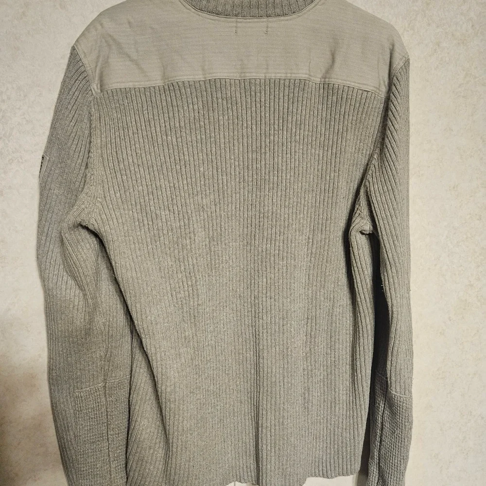 Polo‎ Ralph Lauren Gray Ribbed Zip-Up Sweater